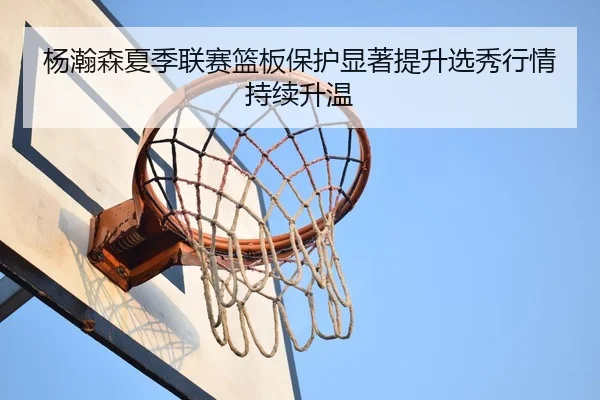 杨瀚森夏季联赛篮板保护显著提升选秀行情持续升温